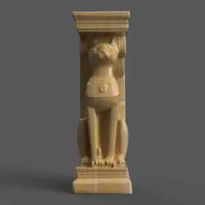 Egyptian Cat Column Stand – book end for Elegant Decor