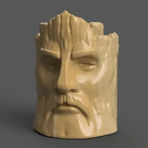 Tree Face Planter – 3D STL for Vase, Urn, Candy Dish & Decor