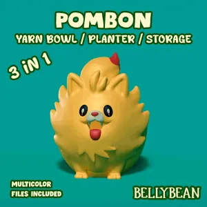 POMBON YARN BOWL FANART I HOLDER I PLANTER I STORAGE I GIFT