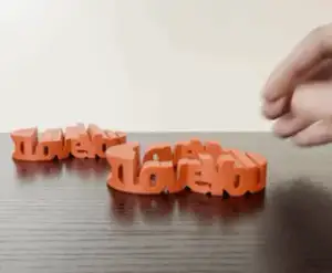 Heart Text Flips - "I Love You"