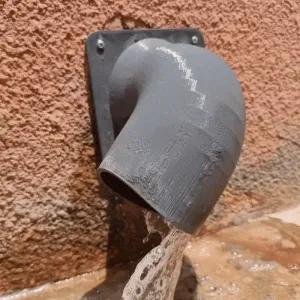 Roof water pipe elbow