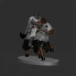 knight/Chevalier Templier a cheval