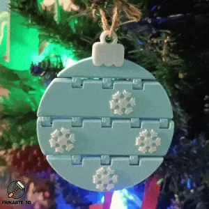 Flexi Snowflake Bauble Ornament – 3D Printed Christmas Decor
