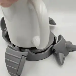 Airplane Mug Holder STL with Moving Parts Cup Stand Desk Org