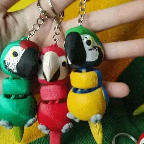 Macaw Keychain