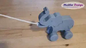 Elephant pull along toy