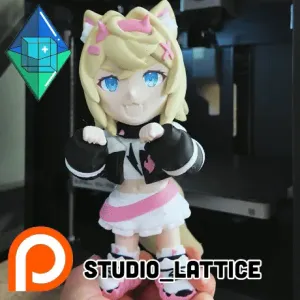 Mococo Abyssgard Fuwamoco 3D print Hololive Advent AMS file