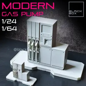MODERN GAS STATION DIORAMA 1-24 AND 1-64TH SCALE 3D PRINT MO