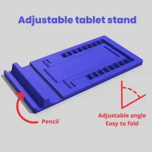 Tablet stand with adjustable angle