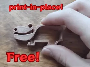 A print-in-place Hippo with jaws that move!