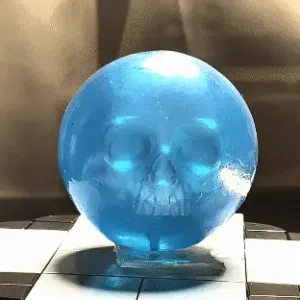 Transparent Skull Ball with Intricate Detailing