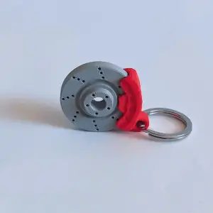 Rotating brake disc keychain