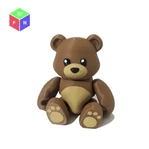 Hiker Wiz Bear - Toy + Keyring (Print-in-Place)