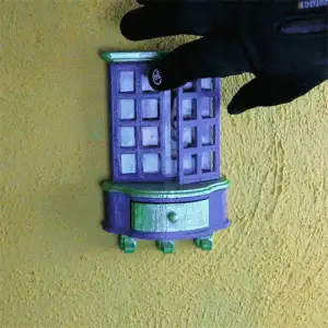 TABLE, DRAWER AND KEY HOLDER IN THE SHAPE OF A WINDOW