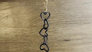 Keychain with hearts chain