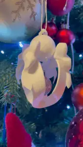 Christmas tree toy with internal space for mini-toys