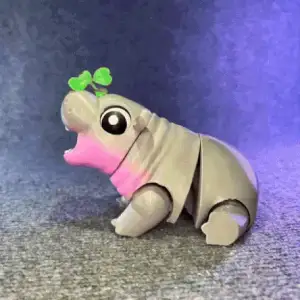 Moo Deng Hippo Flexi - Articulated - STL & 3mf Multicolor