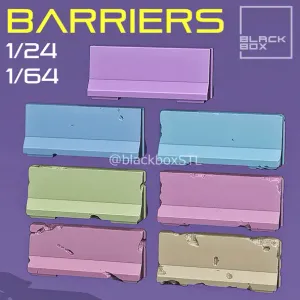 CONCRETE BARRIER DIORAMA PARTS 1-24 1-64TH SCALE