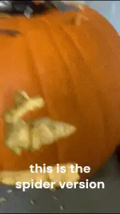 FREE Pumpkin scarer (drops something scary motion detected)