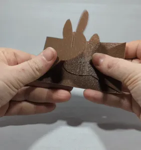Foldable bunny gift card envelope