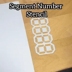 7-Segment Number Stencil Template