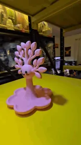 Cute Axolotl Tree Jewelry Stand display.