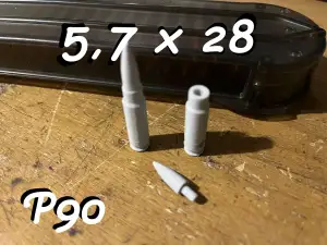 Imitation of 5.7x28 cartridge for P90