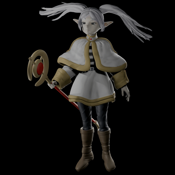 Frieren The Mage Floating in the Air