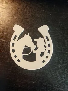 Horseshoe - woman - horse