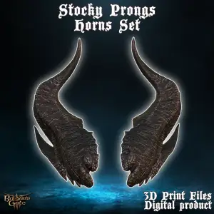 Fantasy Tiefling Stocky Prongs Cosplay Horns Baldurs Gate 3