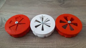 Adjustable round air vent with threaded nut for 50mm hole