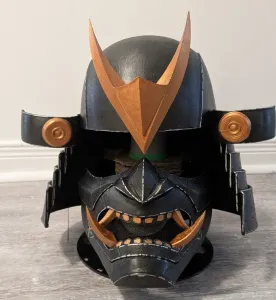 Bronze and Black Samurai Helmet