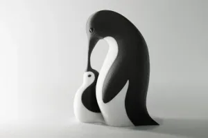penguin parent and child