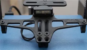 Adjustable Motorcycle License Plate Holder with LED Light