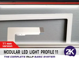 The Modular LED Light Profile, MLLP 11 for LED light strips