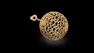 Round jali Ear Studs