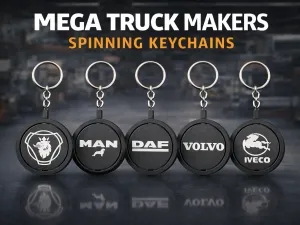 Mega Truck Makers Spinning Keychains
