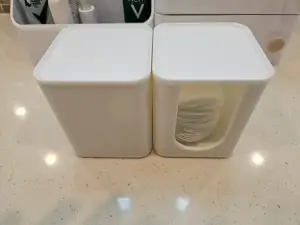 COTTON SWAB DISPENSER AND CONTAINER