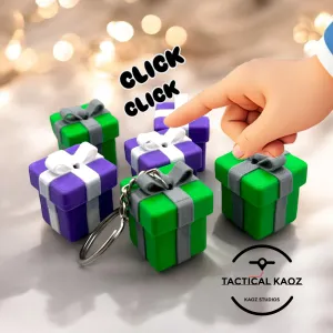 Mini Christmas Box Fidget Clickers (With/Without Keychain)