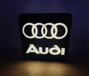 Audi LED Light Box Desk or Wall Mounted RS TT GT TTS QUATTRO