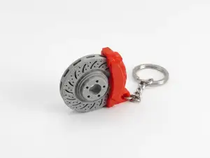 Rotating brake disc keychain V2