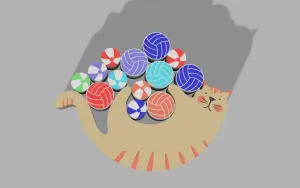 Meow Cat and Ball Balancing Game 猫咪与球的平衡游戏