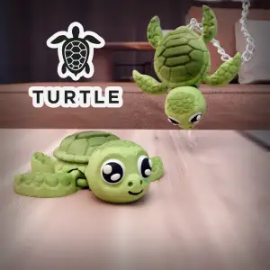 ARTICULATED TURTLE KEYCHAIN