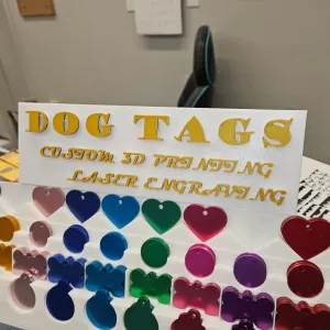 Dog Tags 3D retail sign