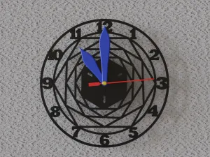( FREE ) Hexagon Wall Clock Geometric Timepiece