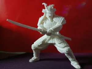 Samurai Warrior in Gusoku Armor - Battle-Ready Sculpture