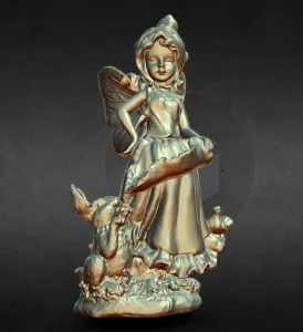 angel with rabit spring day