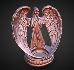 angel praying tea light candle