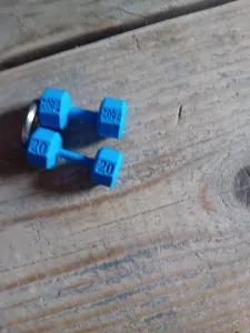 dumbell keychain