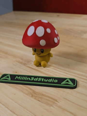 Colored Painted Toadstool Mushroom Chibi Funko Pop Toadstool